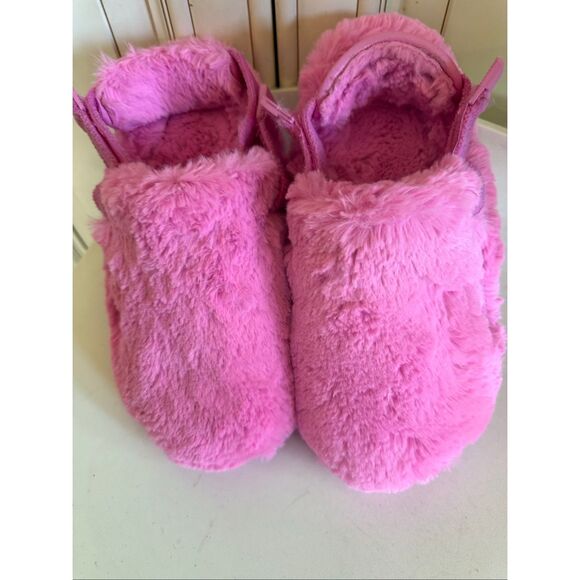 Nike Women's Calm SE Fuzzy Fur Cozy Slip On Slides Mules Playful Pink Size 5 - Picture 2 of 15